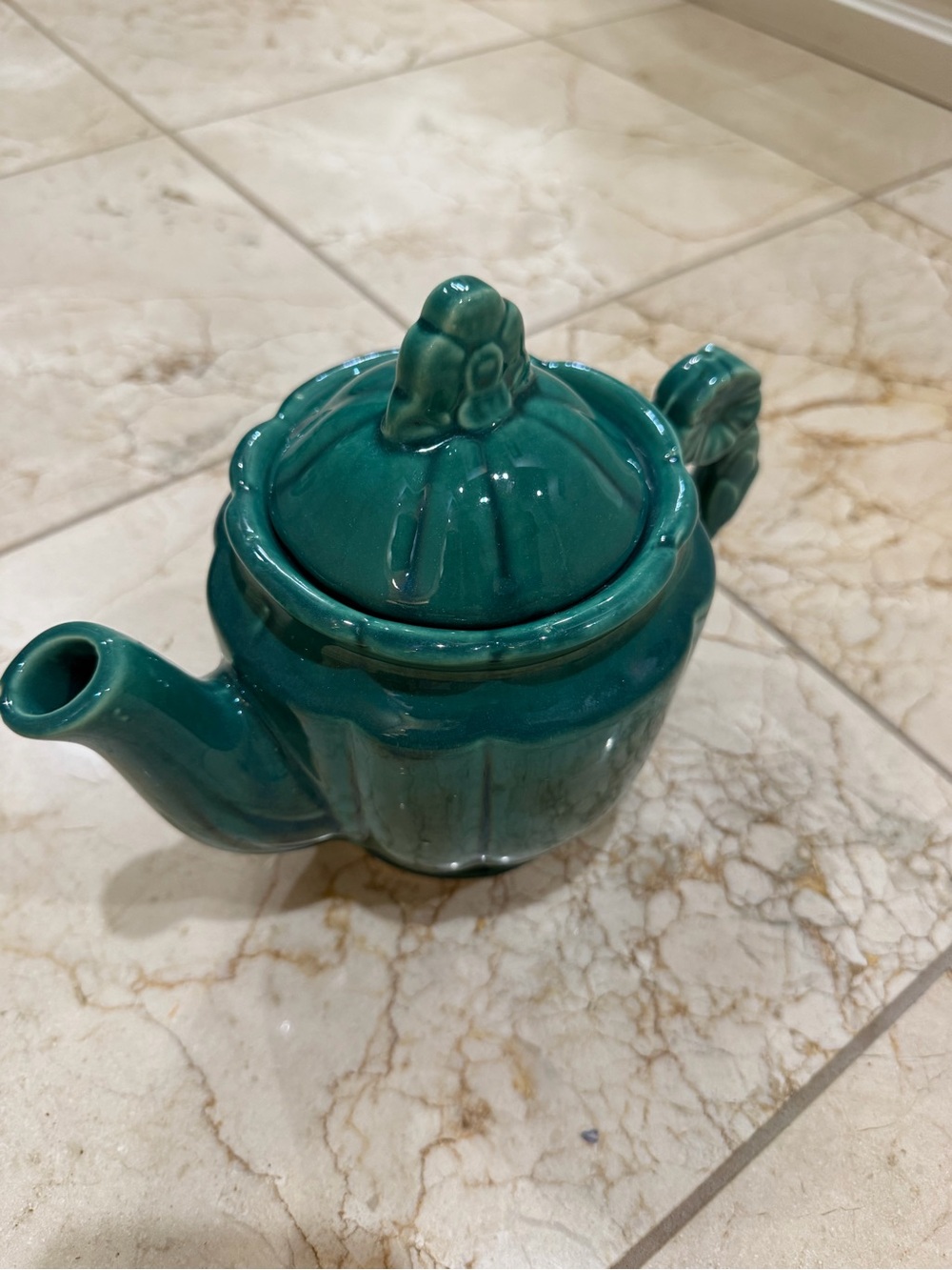 Vintage 1950’s USA Teal Glazed Piece with Handwritten Mark - Picture 4 of 7